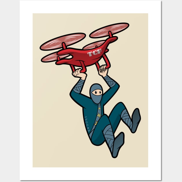 Drone Ninja Wall Art by urban_ninja